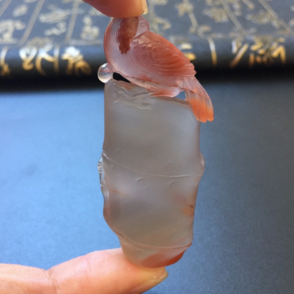 【超值推荐】南红冰飘竹报平安挂件